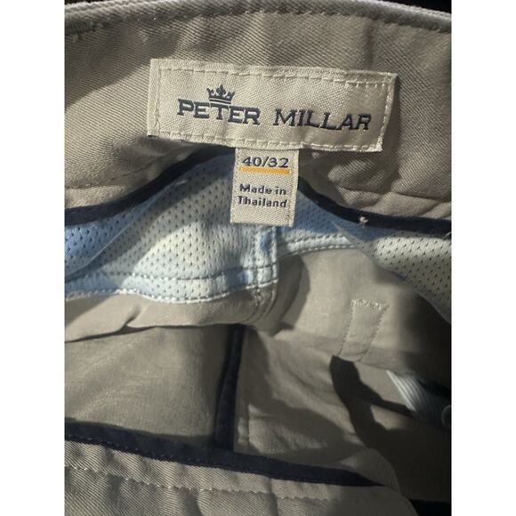 Peter Millar Performance 5-Pocket Core Pant Gray Chino Twill Men's 40 x 32 *Flaw - Picture 5 of 13